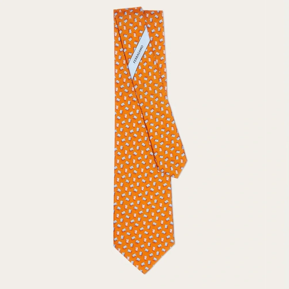 Salvatore ferragamo Teddy bear print silk tie